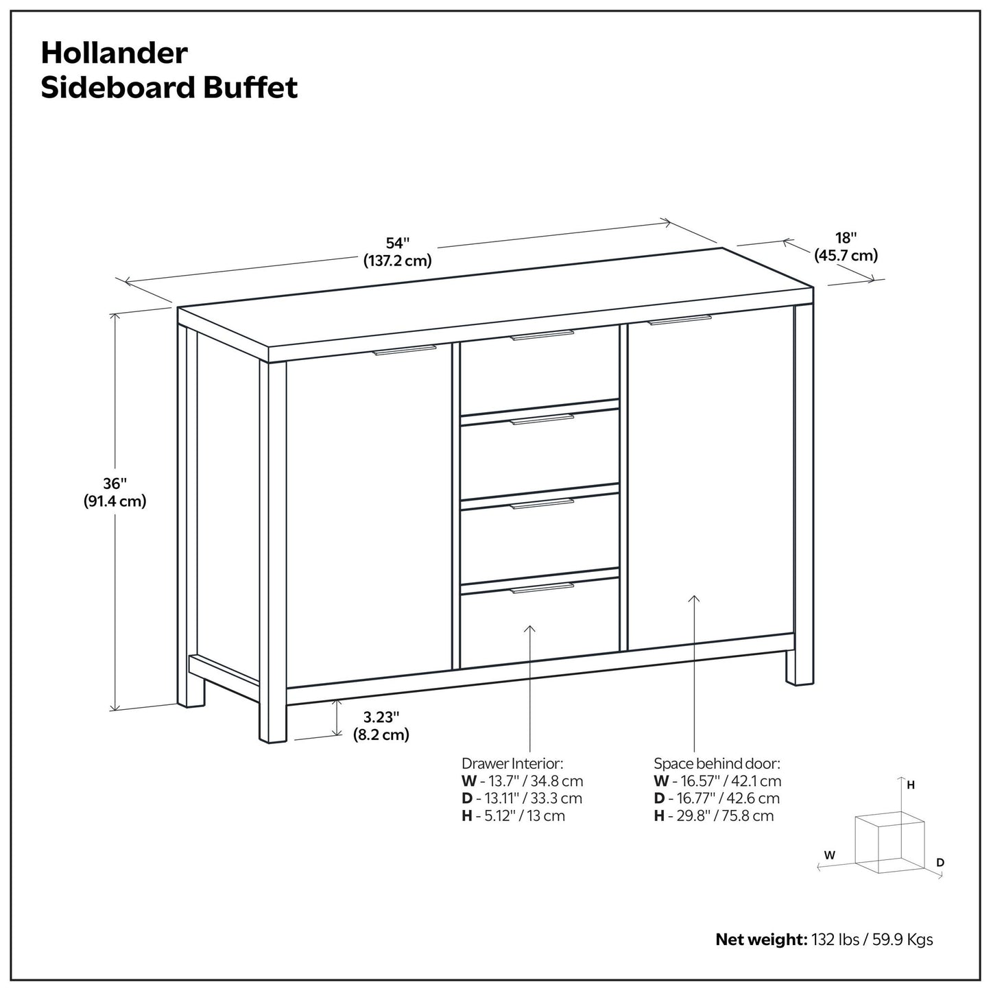 Hollander - Handcrafted Sideboard Buffet