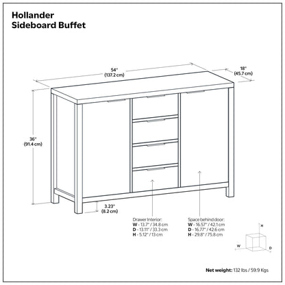 Hollander - Handcrafted Sideboard Buffet