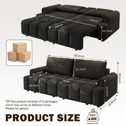 4-Seater Modern Couch With Seats Storage
