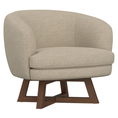 Swivel Accent Chair With Sculptural Base