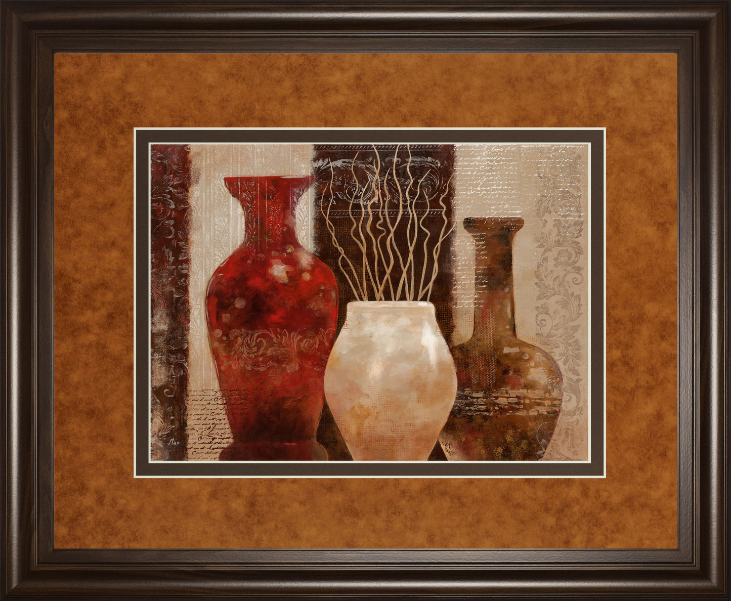 Mediterranean Style I By Nan - Framed Print Wall Art - Light Brown