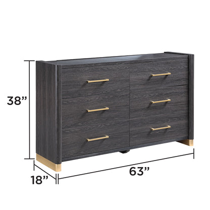 Clifton - 6 Drawer Dresser (Mirror Not Included) - Espresso