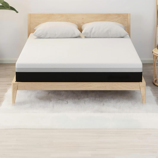 12'' Hybrid Mattress, Cooling Memory Foam & Pocket Springs Medium Firm - White - Queen