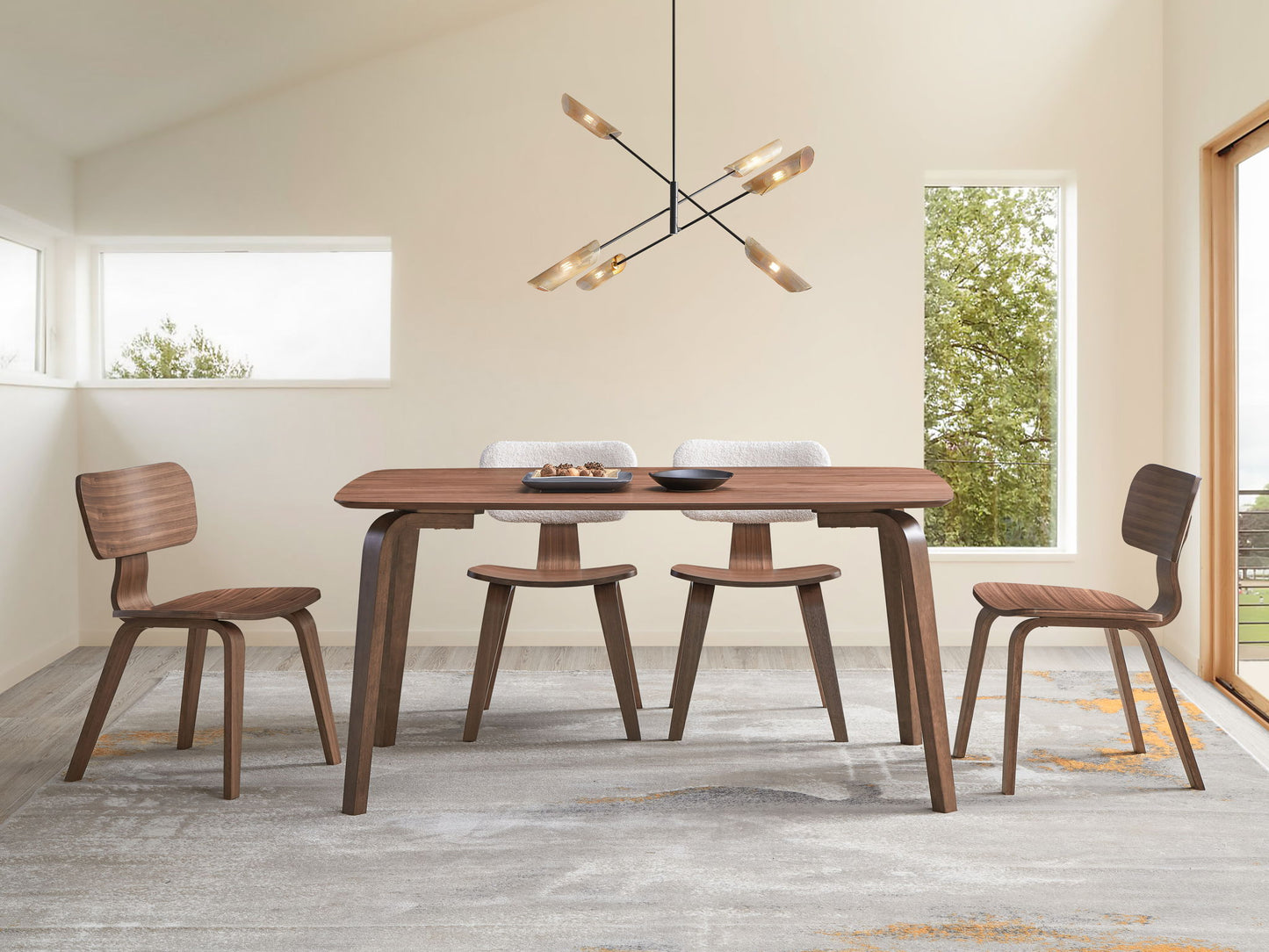 Casson - 5 Piece Dining Room Set - Walnut