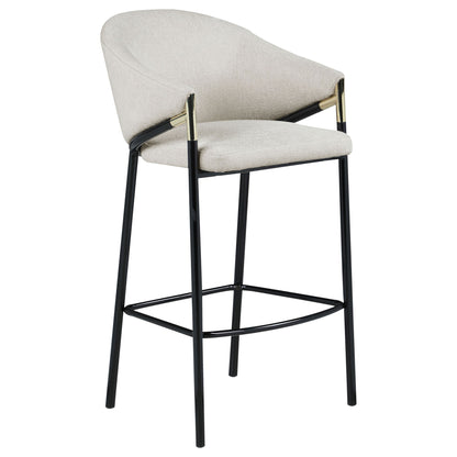 Sloped Arm Bar Stools (Set of 2) - Beige