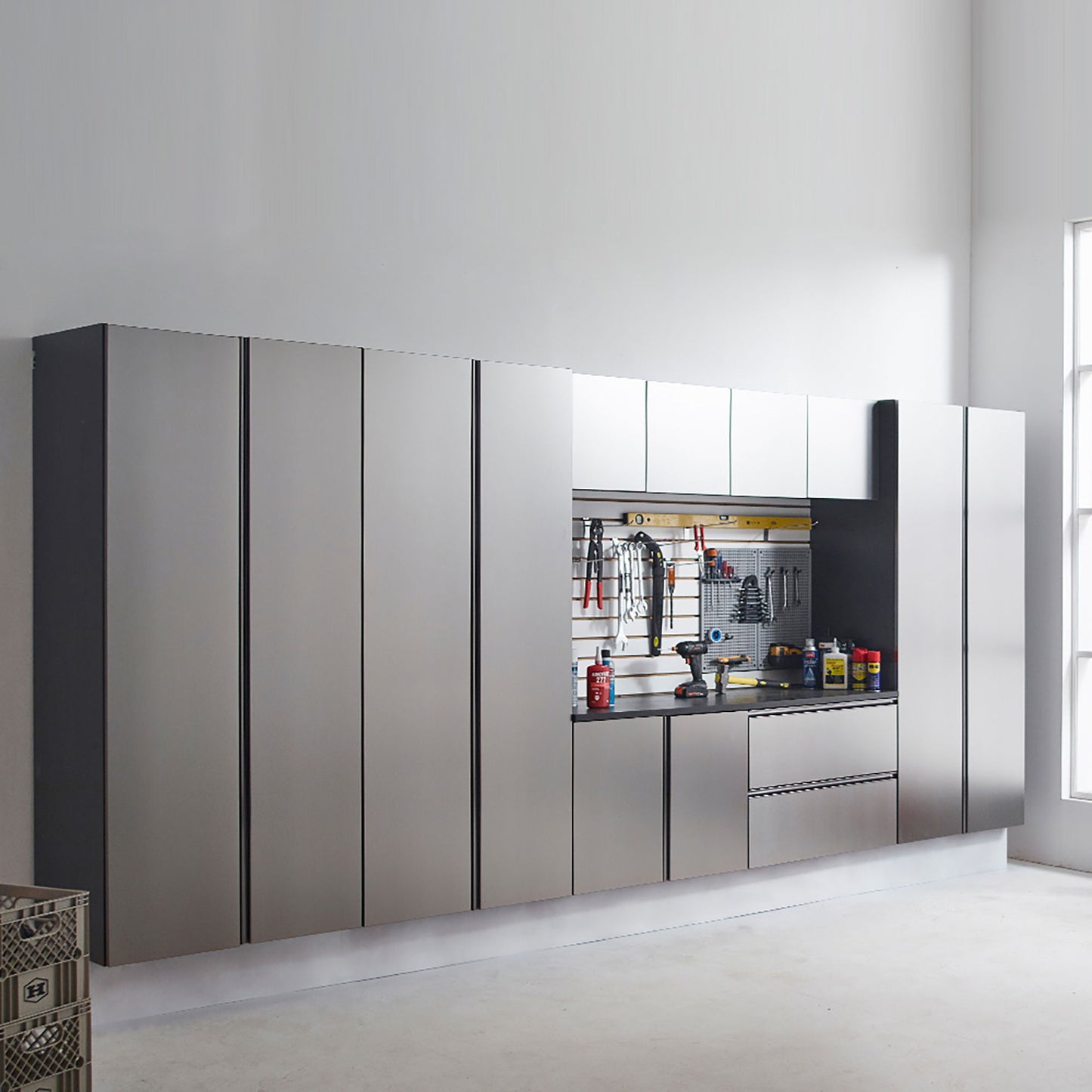 Nova Series - Wall Mounted Garage Cabinet - Dark Gray