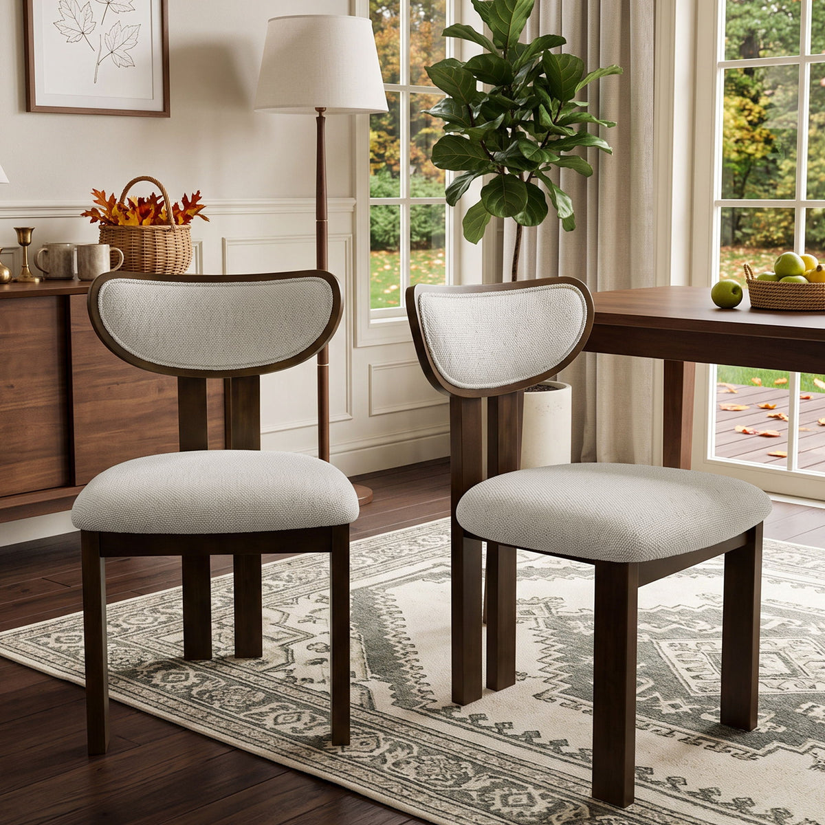Retro Upholstered Dining Chair For Kitchens