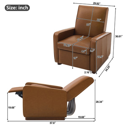 Manual Recliner Chair, 2 Position With 160° Adjustable Backrest For Living Room