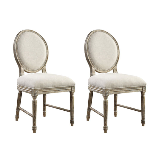 Upholstered Dining Chairs (Set of 2) - Brown
