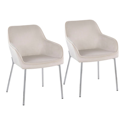 Daniella - Contemporary Dining Chair (Set of 2) - Cream
