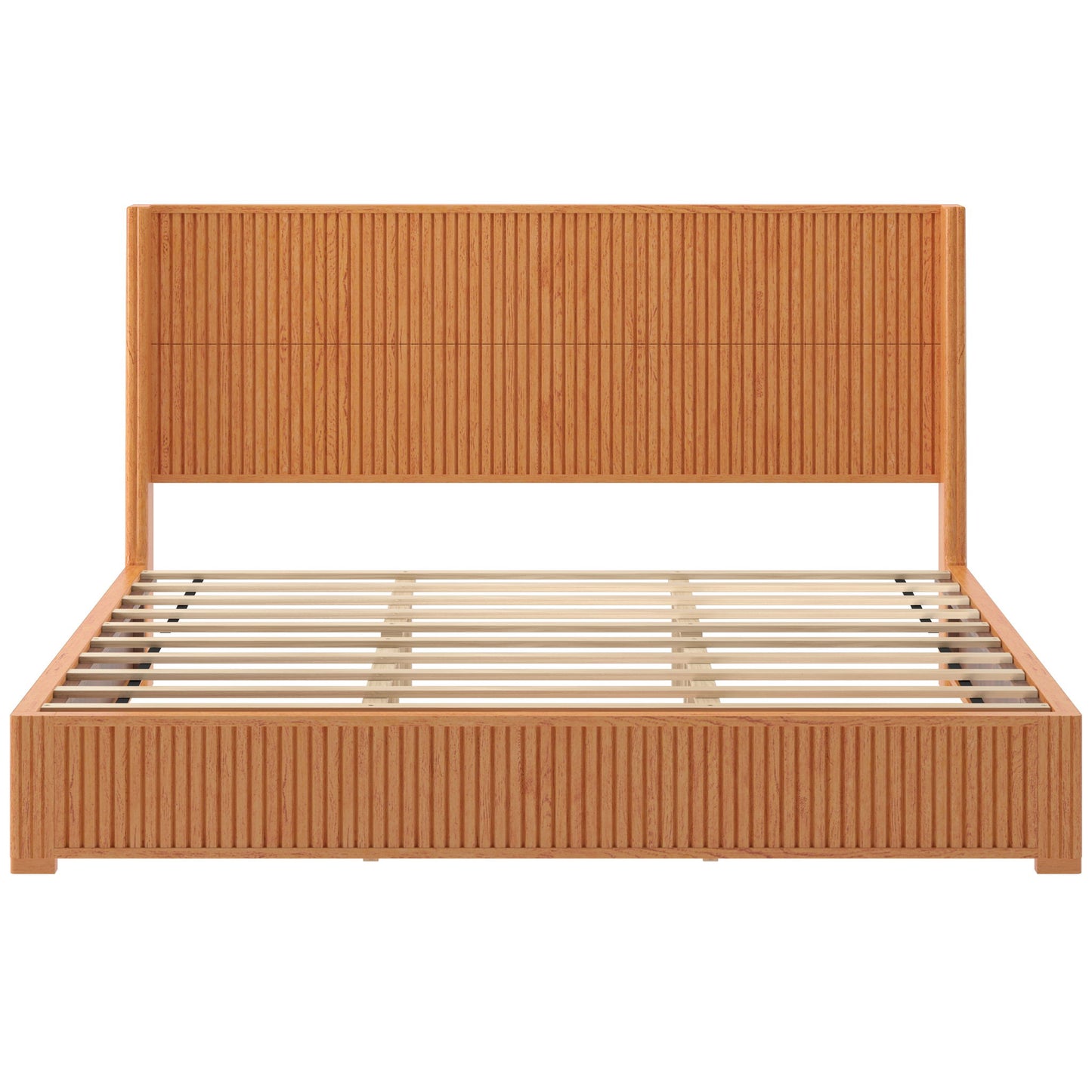 Platform Bed Frame With Headboard, Floor Standing Design