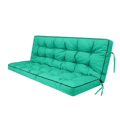 3 Seater Outdoor Porch Swing Cushion With Backrest, Waterproof