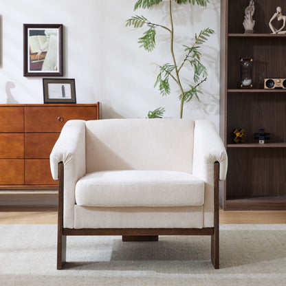 Sierra - Vintage Modern Accent Chair With Deep Cushions And Wide Armrests