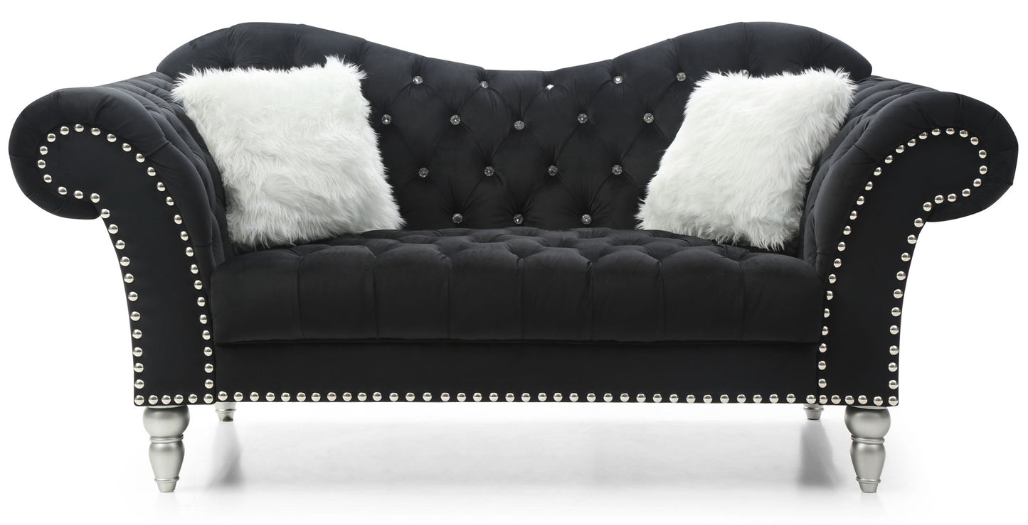 Elegant Round Arm Loveseat