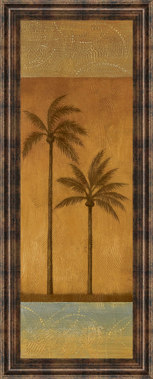 Golden Palm Il By Jordan Grey - Framed Print Wall Art - Light Brown