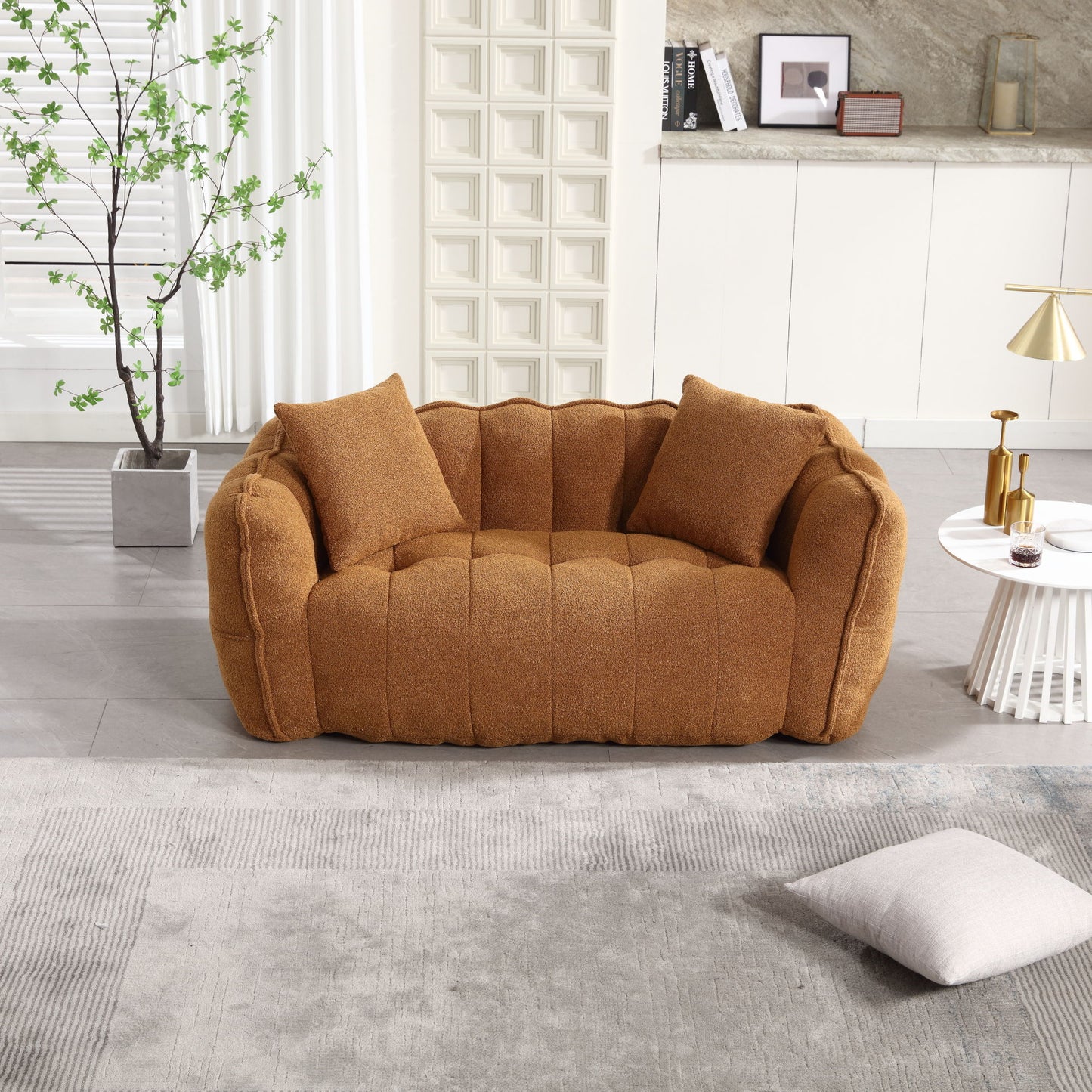 Cozy Beanbag Chair With High Resilience Foam Core For 2