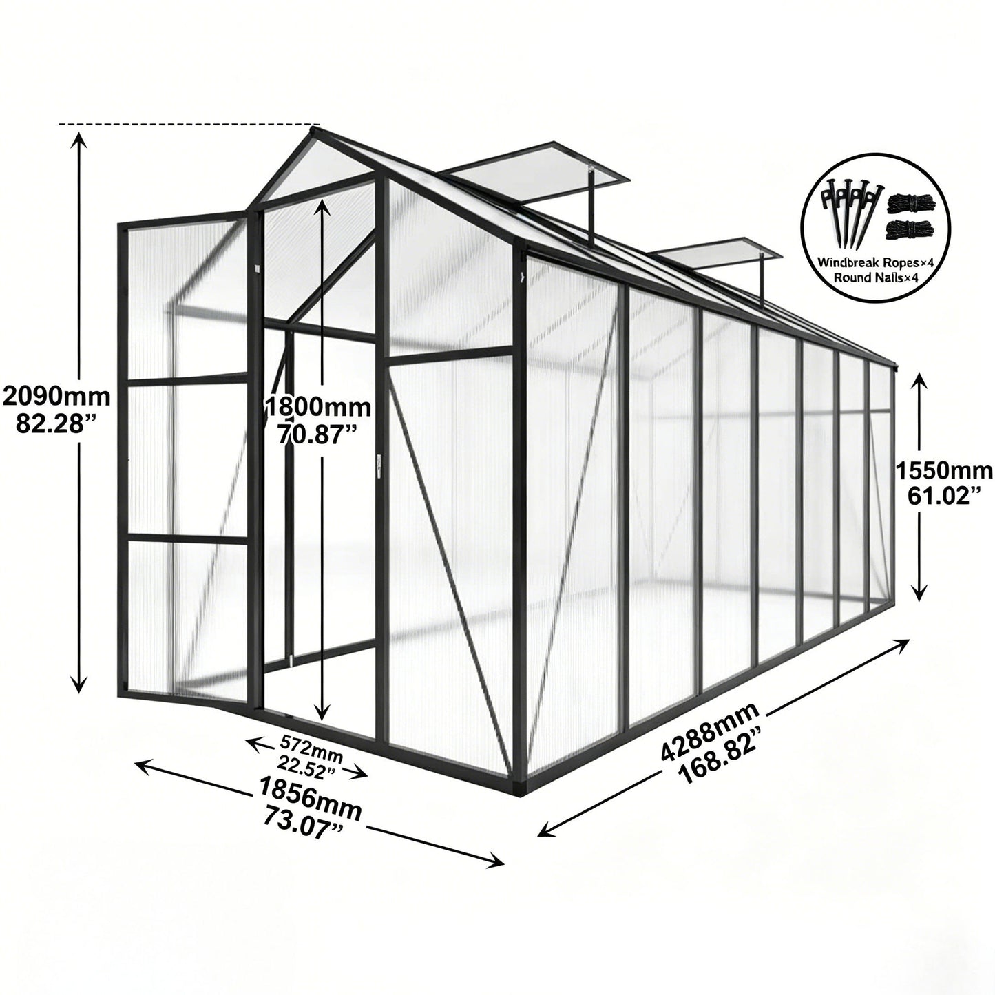 Gain Height Windproof house With Raised Base