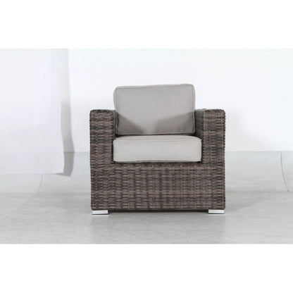 Stylish Rattan Wicker Person Seating Group With Premium Sunbrella Cushions Perfect For Outdoor Entertaining