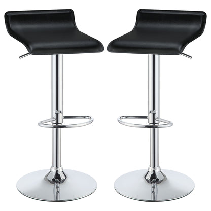 Backless Bar Stool With Adjustable Height - Black