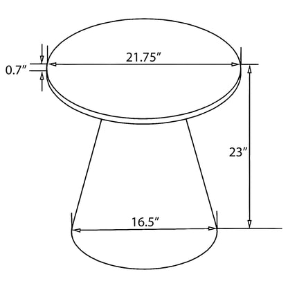 Landry - Round End Table - White Marble