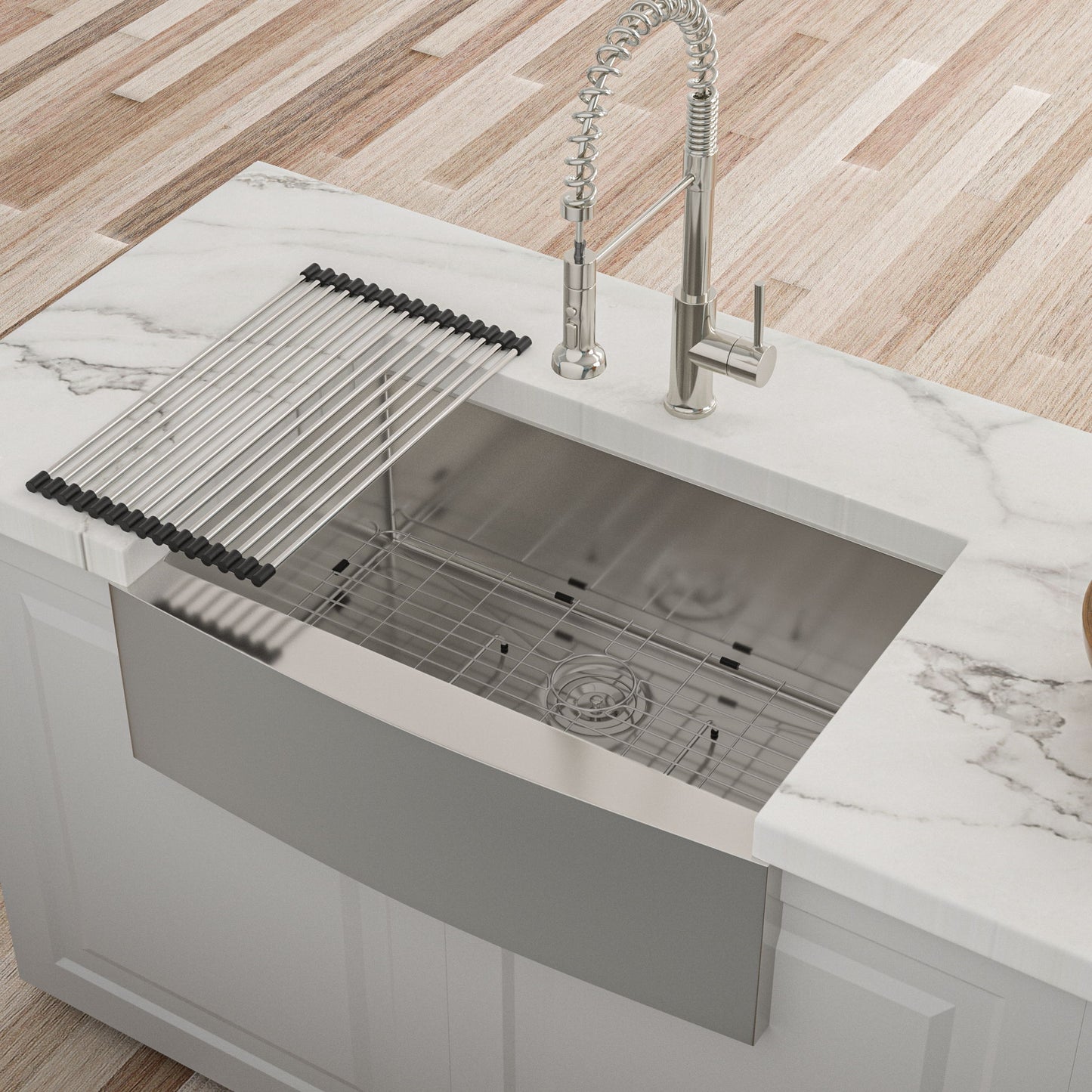 Farmhouse Kitchen Sink Stainless Steel Apron Front