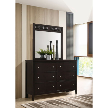Lakewood - 6 Drawer Dresser With Mirror - Cappuccino