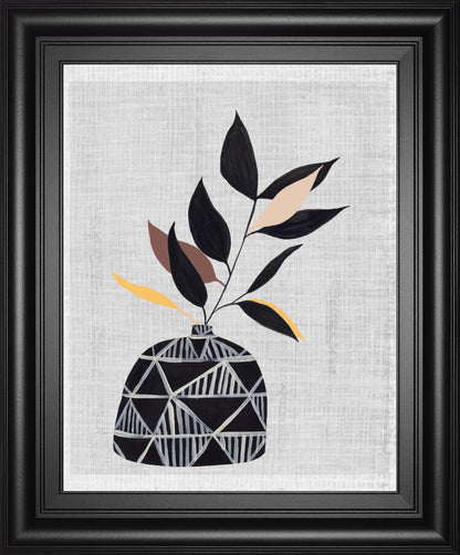 22x26 Decorated Vase with Plant IV By Melissa Wang - Gray