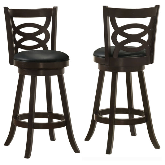 Swivel Bar Stool (Set of 2) - Black
