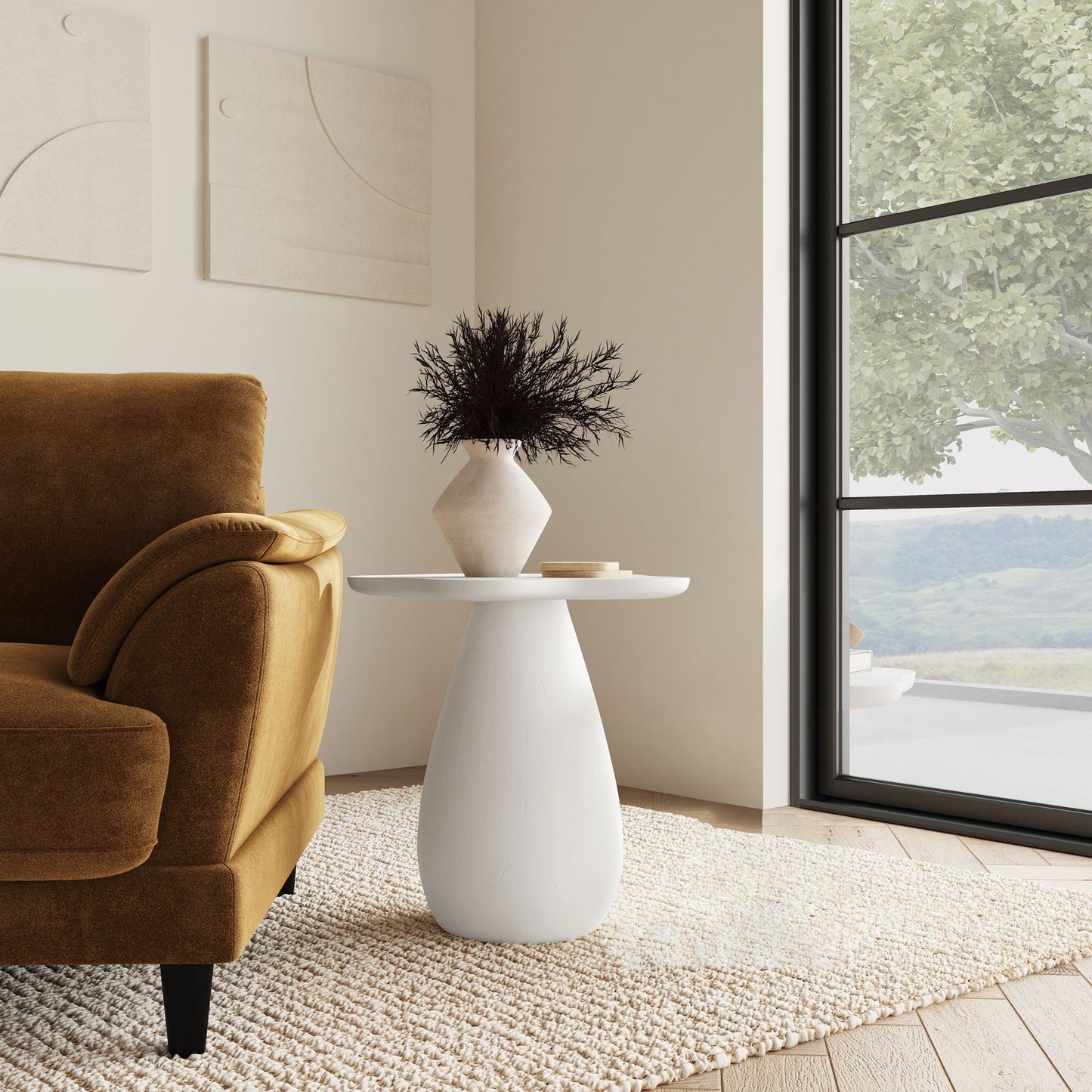 Trevor - Side Table With Cloud Shaped Top