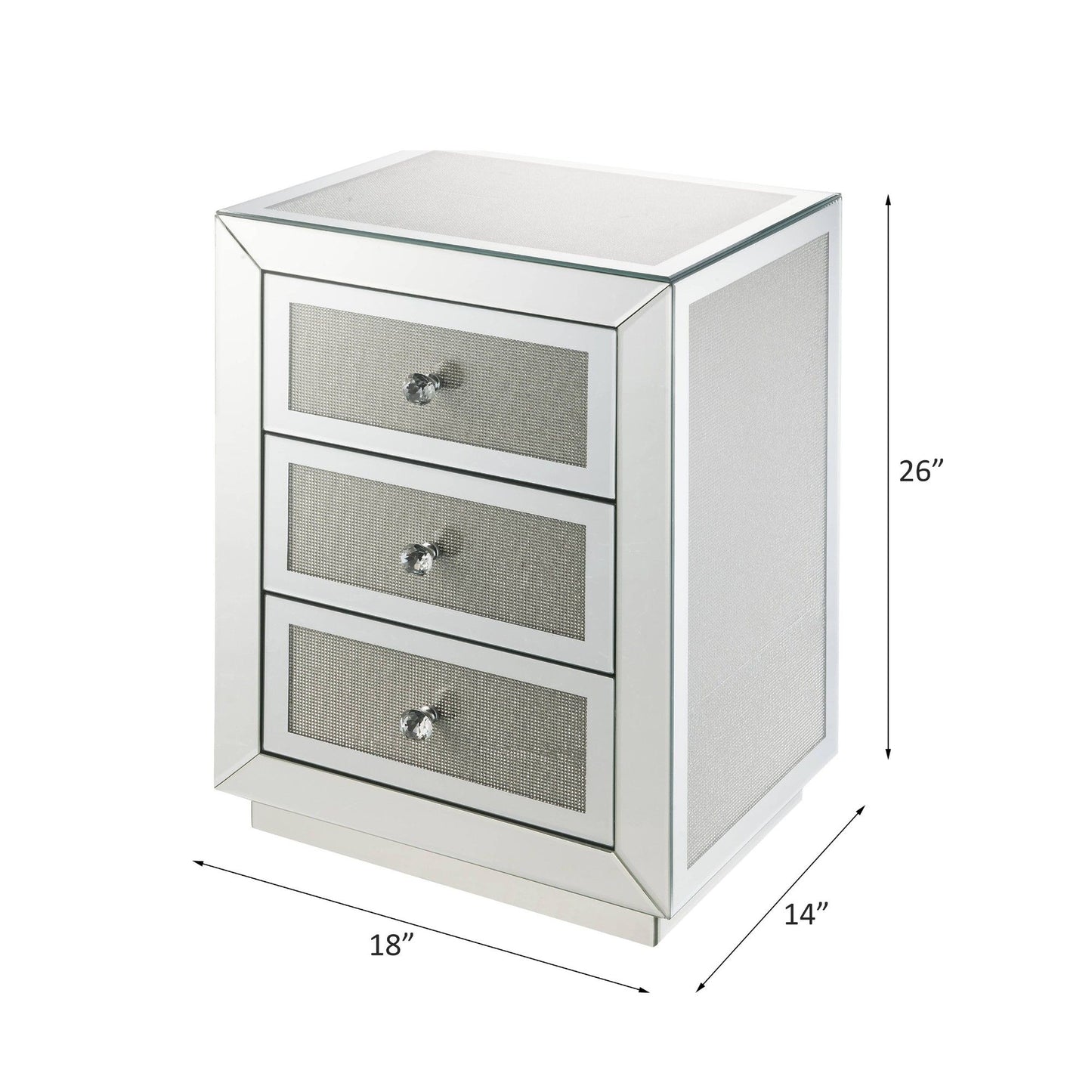 Noralie - Accent Table - Silver / Mirror