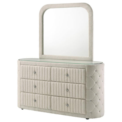 Sonya - 6-Drawer Upholstered Bedroom Dresser