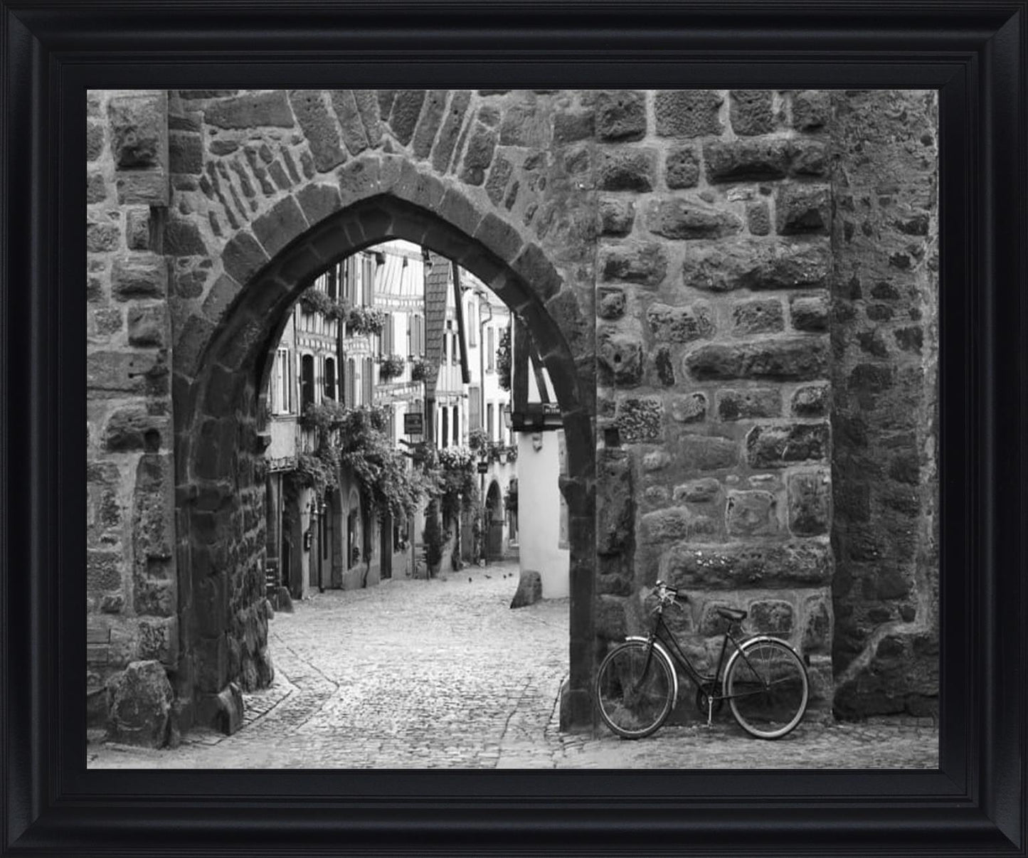 Quiet Passageway - 28" x 34" Framed Wall Art - Dark Gray