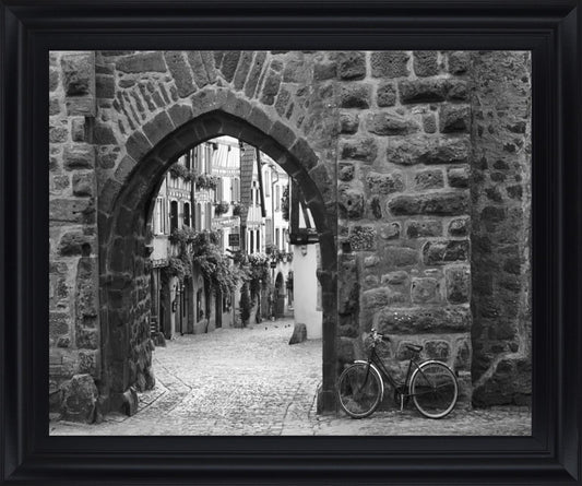 Quiet Passageway - 28" x 34" Framed Wall Art - Dark Gray