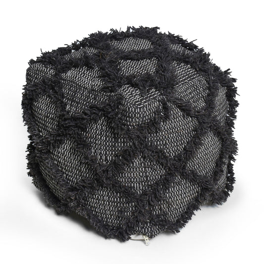 Jumanji - Handcrafted Wool And Cotton Pouf - Brown