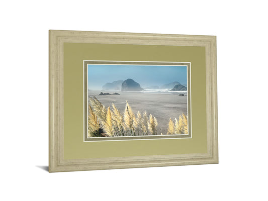 Pompas Beach By Frates - Framed Print Wall Art - Beige