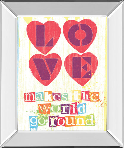 Must Be Love I By Tom Frazier - Mirror Framed Print Wall Art - Purple