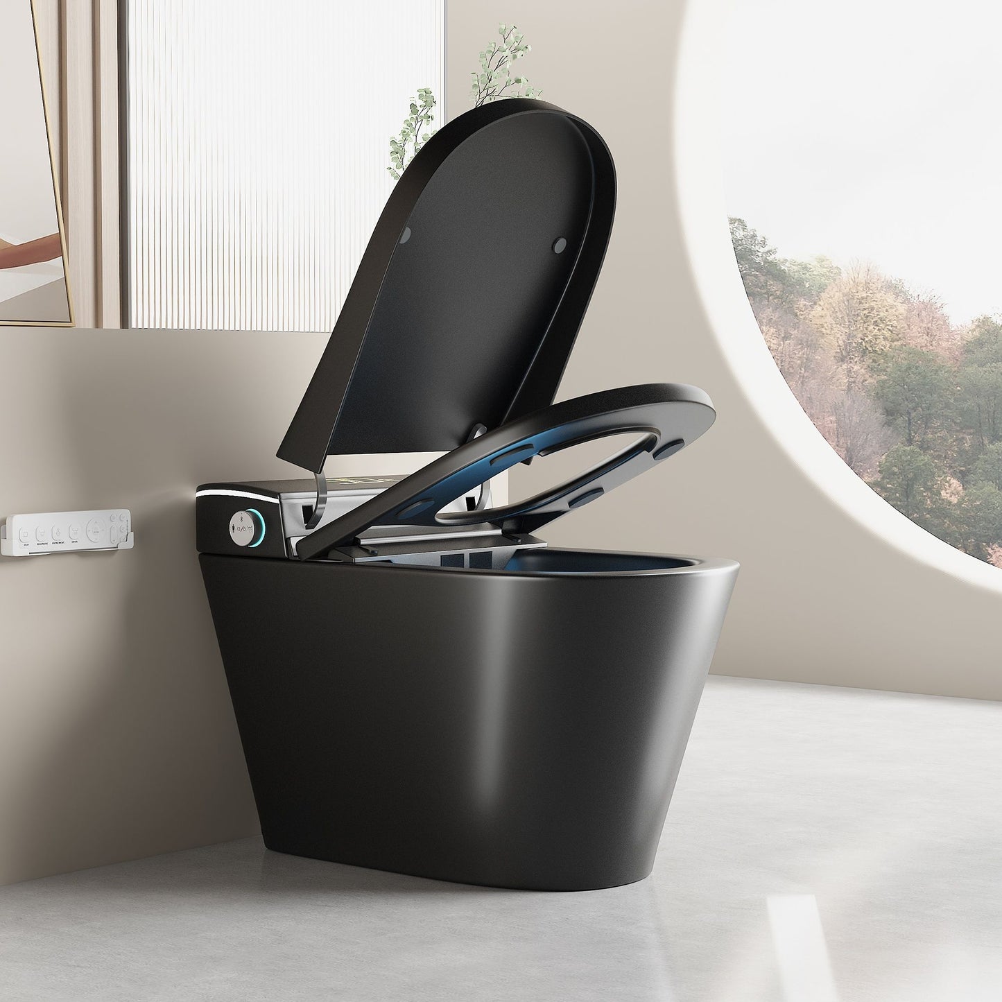 Smart Bidet Toilet With Auto Open / Close Seat, Warm Water Wash, Heated Seat, And Wireless Remote Control