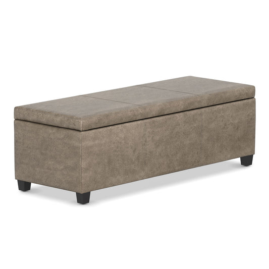 Avalon - Storage Ottoman Bench - Brown