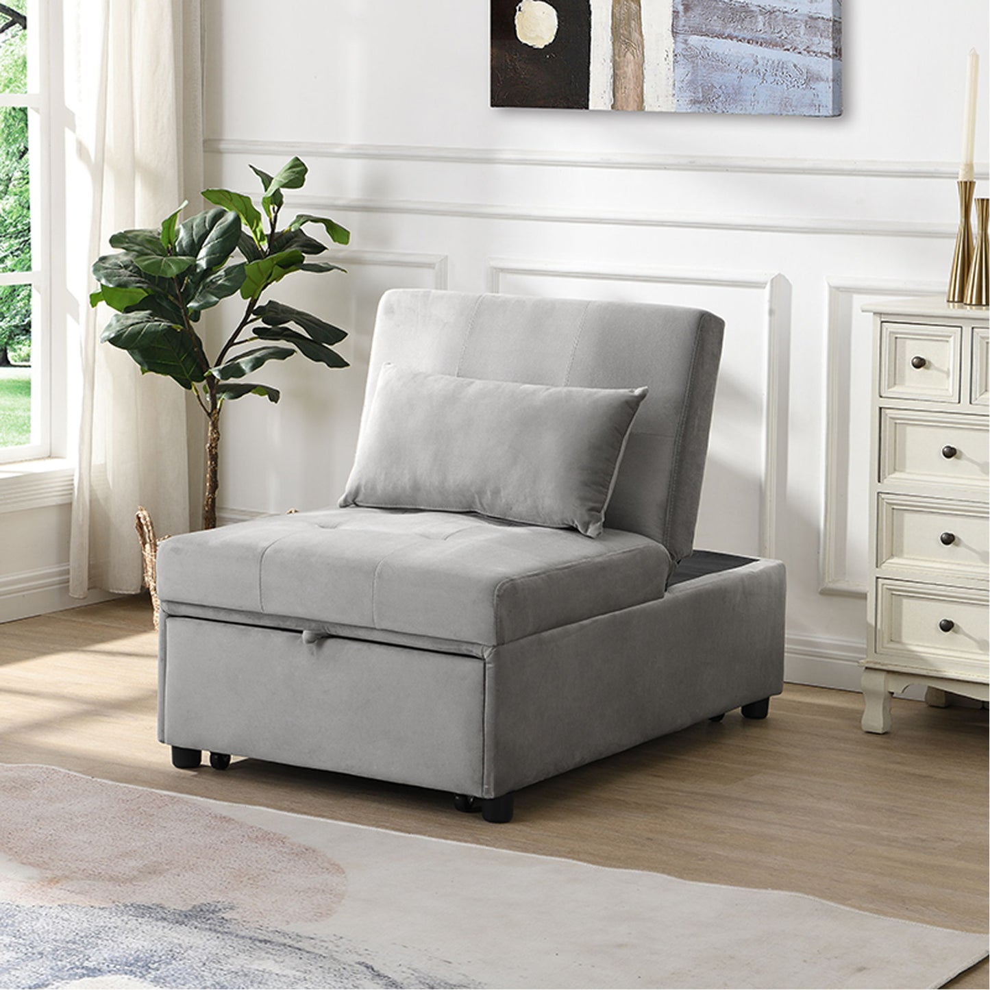 Versatile Folding Ottoman Sofa Bed Multifunctional Space Saver