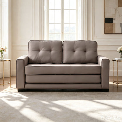 Pull Out Sleeper Loveseat - Light Brown