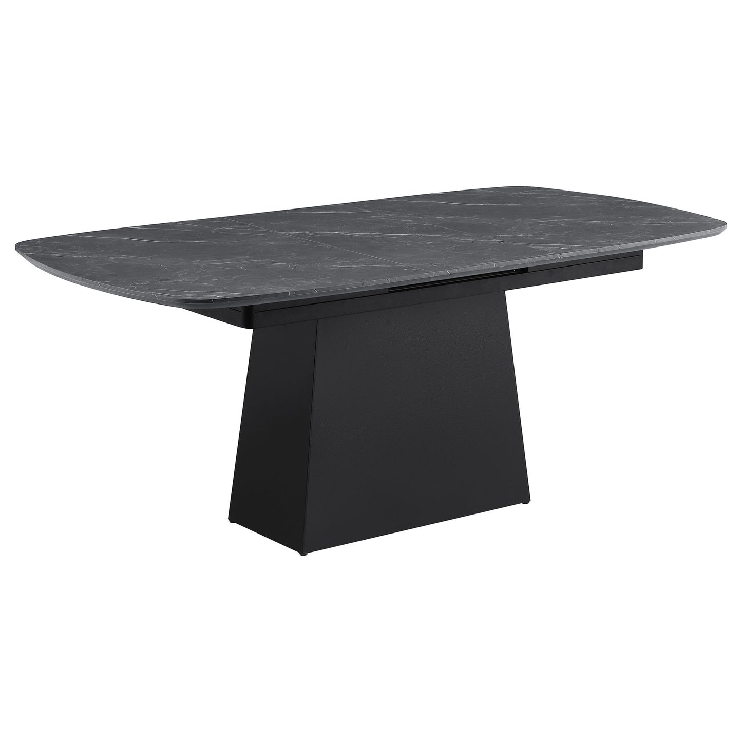 Idlewild - Extension Leaf Dining Table With Tapering Pedestal Base - Black