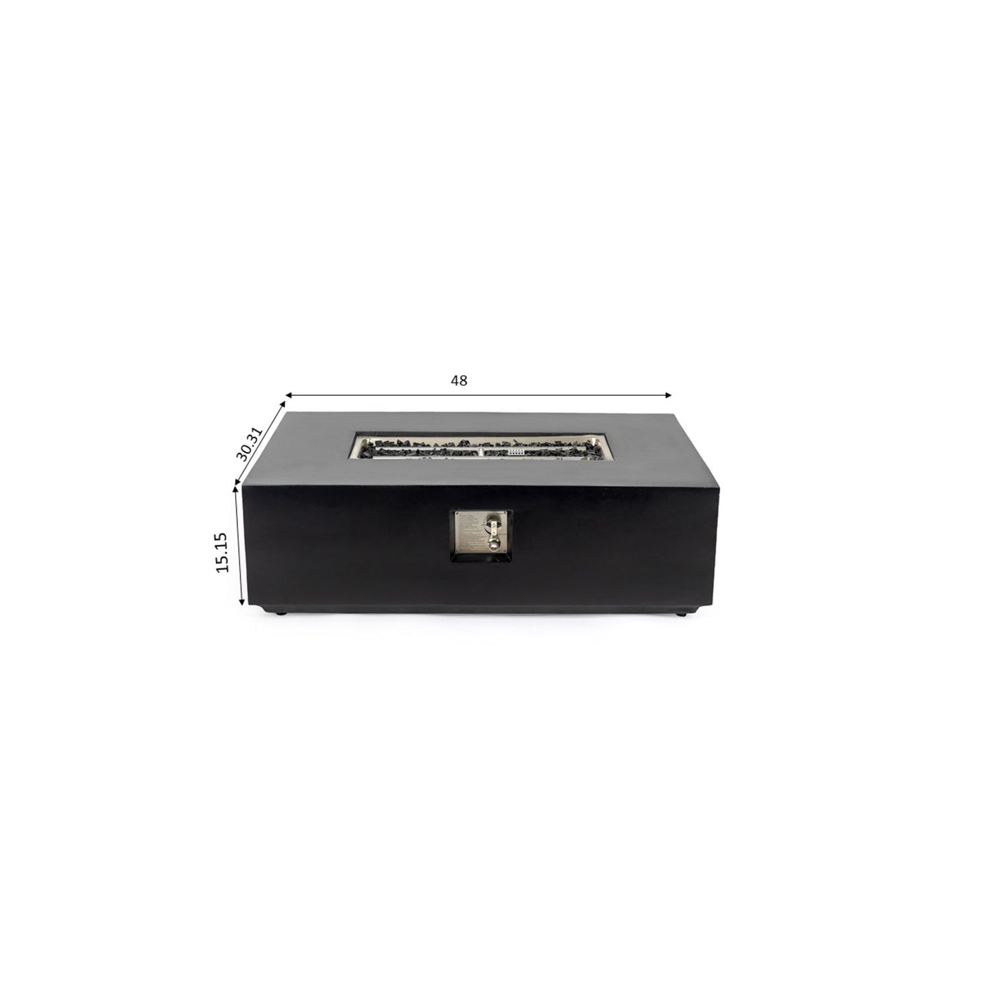 Propane / Natural Gas Fire Pit Table, 50,000 BTU - Charcoal