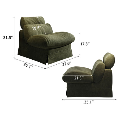 Accent Chair, Soft Medium Firm Upholstery For Living Room