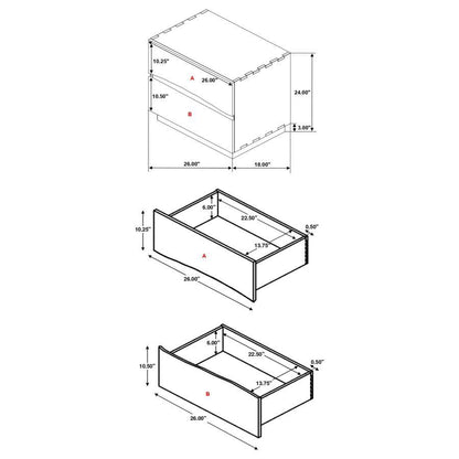 Winslow - 2-Drawer Nightstand - Smokey Walnut