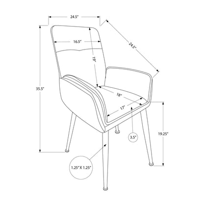 Dining Chair For Kitchen (Set of 2) - Brown / Gray