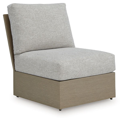 Kimpton Isle - Armless Chair With Cushion - Brown / Beige