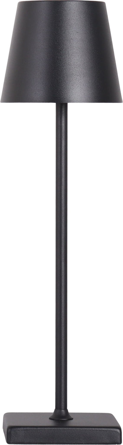 "Eclipse Aura I" Rechargeable LED Metal Accent Lamp (Set of 2) - Black