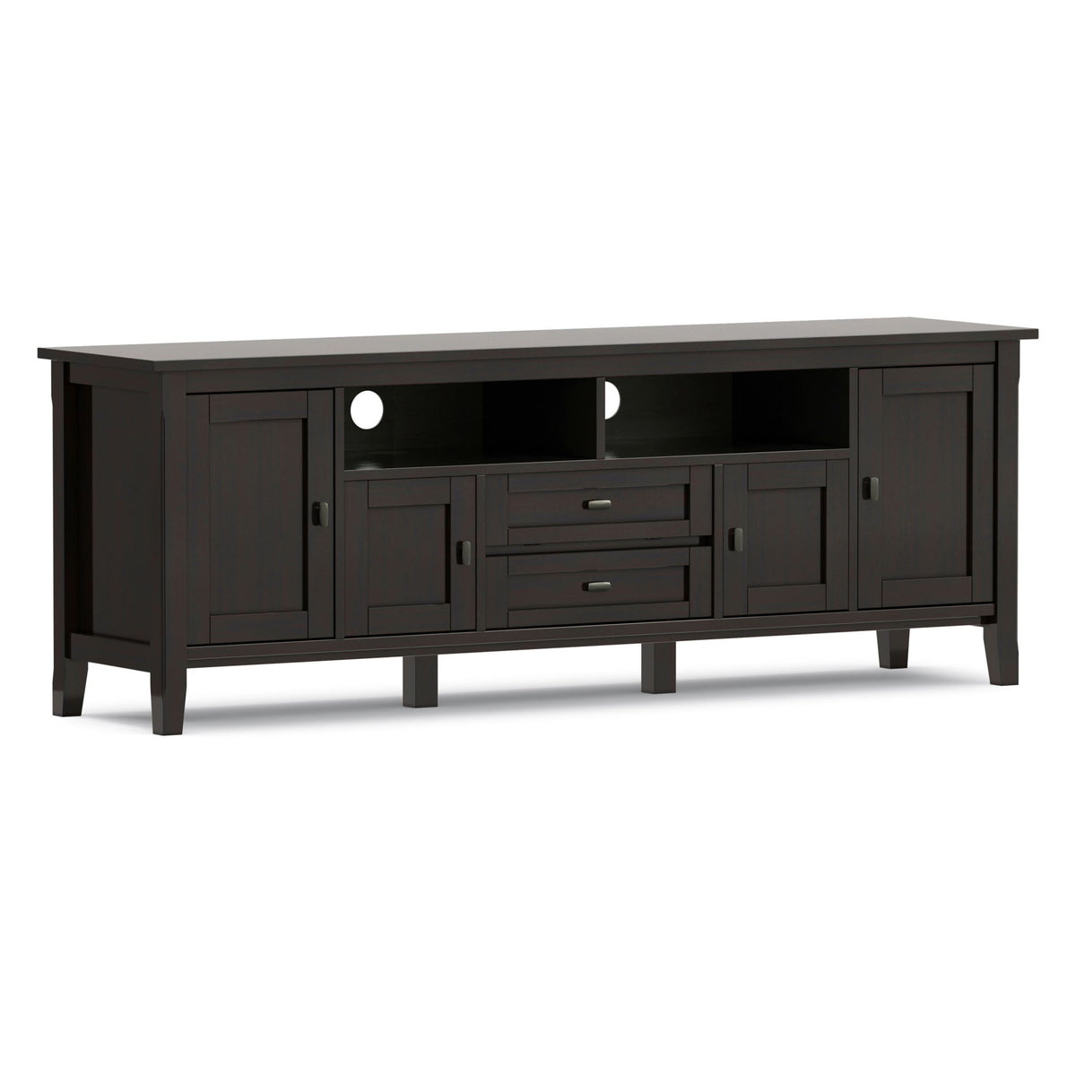 Warm Shaker - TV Media Stand - Hickory Brown