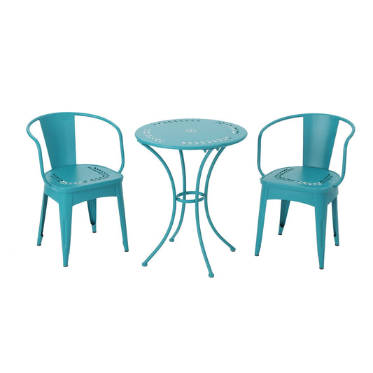 Lourdes - 3 Piece Metal Set - Teal