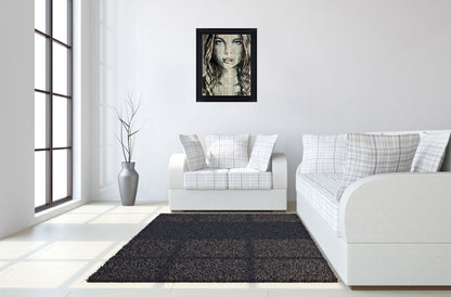 Vision - 28" x 34" Framed Wall Art - Dark Gray
